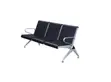 Heavy Duty Black Padded Public Reception Bench - 2