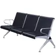 Heavy Duty Black Padded Public Reception Bench - 3