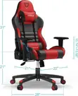 Adjustable Modern Reclining Leather Gaming Chair - 3