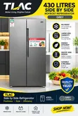 TLAC 430L Side-by-Side No-Frost Fridge (Grey Silver) - 2