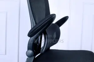 High-Back Computer Chair with Flip-Up Armrests