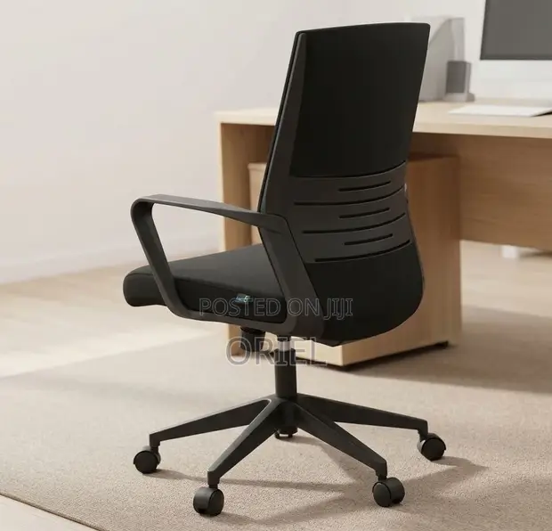 Kiti cha Ofisi cha Ergonomic cha Mid Back - Nyeusi - 1