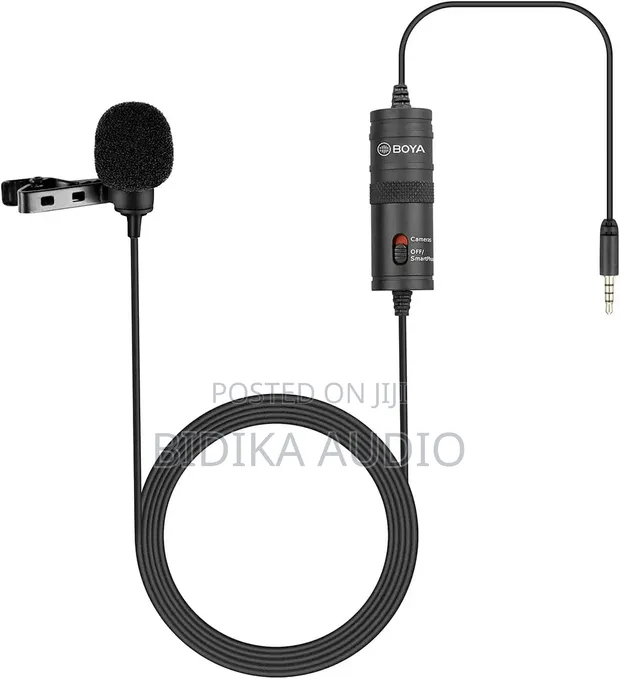 Boya BY-M1 Microphone ya Lavalier - Omnidirectional, Kamba ya 6m - 1