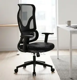 Kiti cha Ofisi cha Ergonomic chenye Mkeka Mrefu - Nyeusi