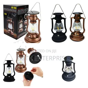 Solar Vintage Hand Crank Lamp