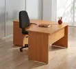 1.4m L-Shaped Study Desk with Drawers - 1