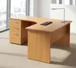 1.4m L-Shaped Study Desk with Drawers - 2