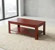Meza ya Kahawa ya Ofisi ya Mbao ya Mahogany - 1.2M - 2