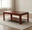Meza ya Kahawa ya Ofisi ya Mbao ya Mahogany - 1.2M - 4
