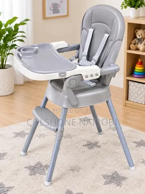 Kiti cha Juu cha Mtoto Kinachoweza Kurekebishwa na Tray na Msaada wa Miguu
