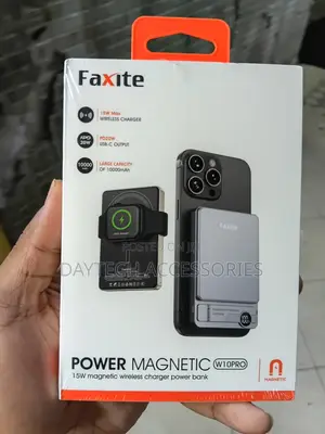 Faxite Magnetic W10PRO 10,000mAh Power Bank Isiyo na Waya 15W