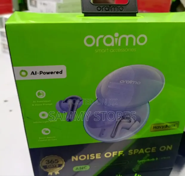 Oraimo SpaceBuds 2 Earbuds za Wireless - Saa 45 za Kucheza - 1