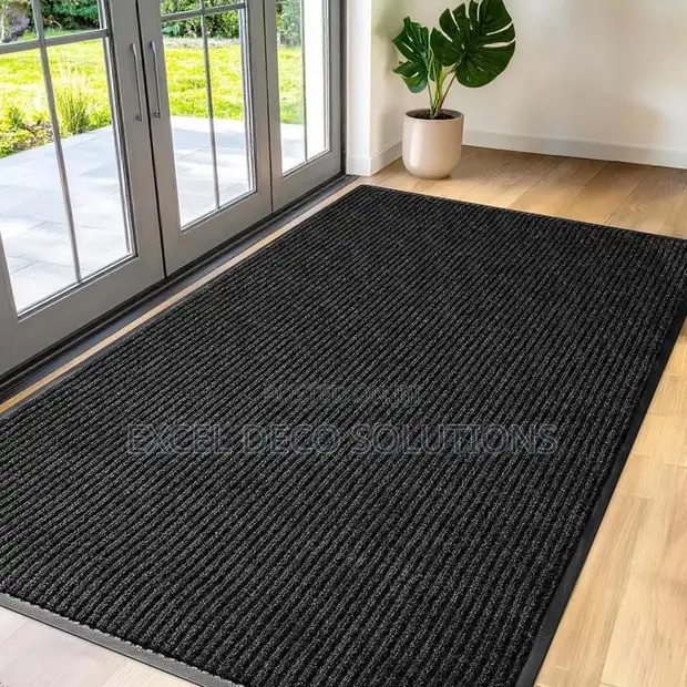 Premium Anti-Slip Door Mat 80x120cm - Red, Gray, Black - 1
