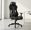 Executive Kiti cha Ofisi Nyeusi cha Ngozi cha Michezo - 5