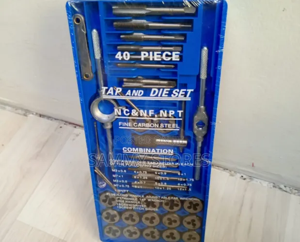 Complete 40-Piece Tap and Die Set with Case - 1