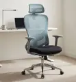 Ergonomic Office Staff Chair - Blue Back - 2