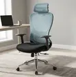 Ergonomic Office Staff Chair - Blue Back - 3