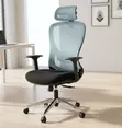 Ergonomic Office Staff Chair - Blue Back - 5