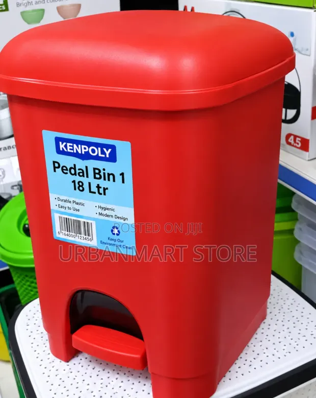 Kenpoly 18L Pedal Bin - Office/Home - 1