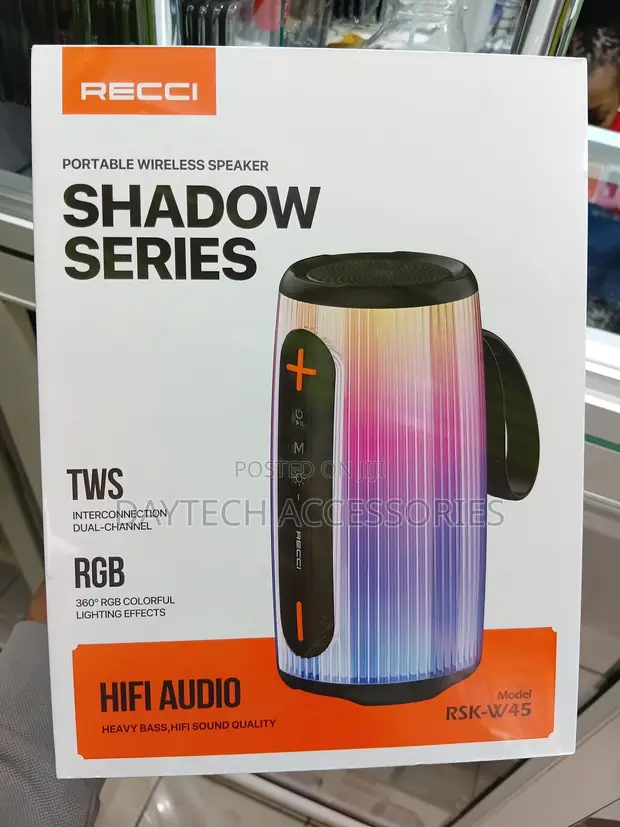 Recci RSK-W45 Shadow Spika Portable Isiyo na Waya ya Bluetooth - 1