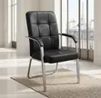 Viti vya Kisasa vya Ofisi vya Mid Backrest vya Ngozi - 1