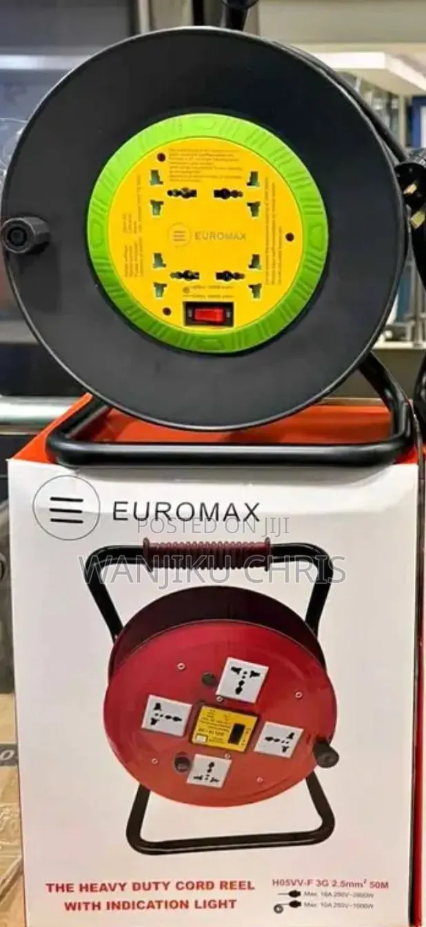 Euromax Extension Reel Cable 25mm x 50m - 1