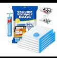 6pcs Vacuum Storage Bags with Suction Pump (80x100cm) - 1