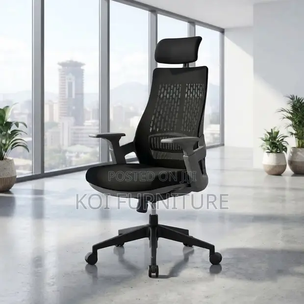 Executive Fabric High Backrest Ergonomic Office Chair - 1