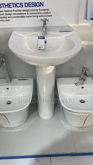 Premier Hand Wash Basin and Pedestal - Brand New