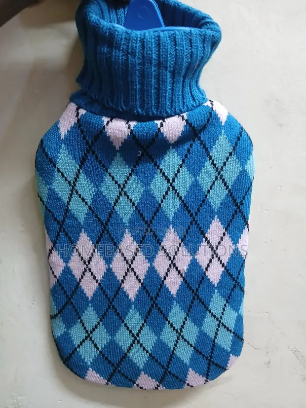2L Hot Water Bottle with Knitted Cover - 1