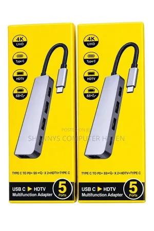 5-in-1 Type-C Hub - 4K HDMI Multiport Adapter
