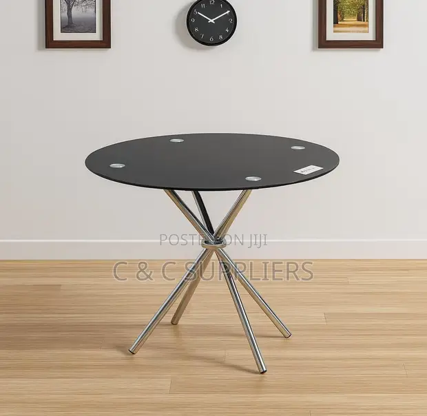 Round Glass Dining Table - 1