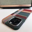 Luxo Carbon Fibre Tribal MagSafe Case kwa iPhone 15 Pro Max - 2