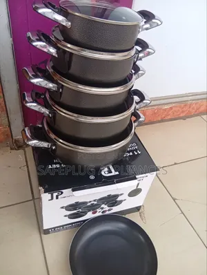 11pcs JP Nonstick Sufuria Set - Pots with Lids & Frying Pan