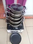 11pcs JP Nonstick Sufuria Set - Pots with Lids & Frying Pan - 2