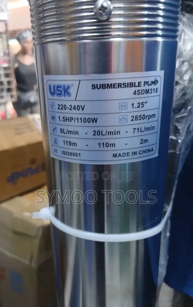USK 1.5HP Submersible Borehole Water Pump - 1