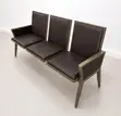 3-Seat Leather Waiting Bench - 1