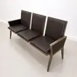 3-Seat Leather Waiting Bench - 2