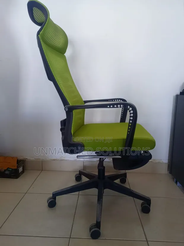 Ergonomic Mesh Office Chair with Retractable Footrest - 1