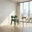 Armless Stackable Dining Chairs - Brown Plastic - 1
