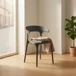 Armless Stackable Dining Chairs - Brown Plastic - 4