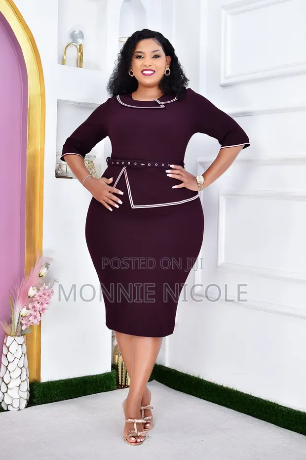 High Quality Peplum Dress - Work Outfit - 1