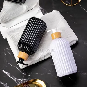 500ml Refillable Soap Dispenser with Bamboo Pump