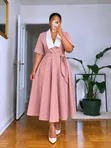 Elegant A-Line Casual & Office Dress - 1