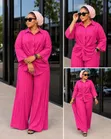 Women's Casual Palazzo Trouser and Top Set - 1