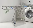 Modern Stainless Steel Laundry Rack with Wheels - 2