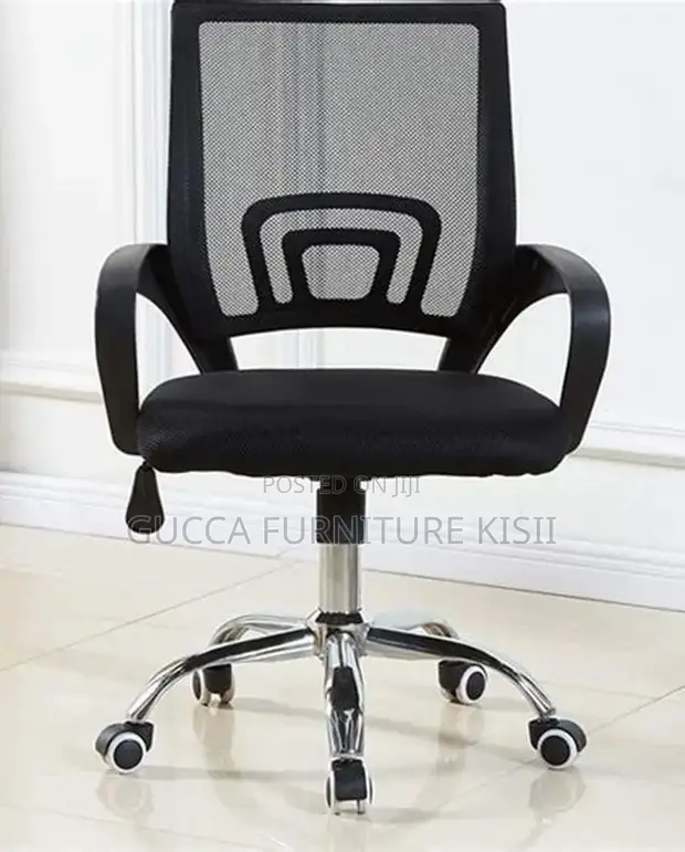 Kiti cha Ofisi cha Mesh chenye Mgongo Mdogo, Kinachoweza Kurekebishwa na Kuzunguka - 1