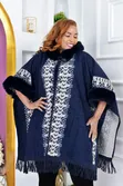 Poncho ya Wanawake ya Mexico yenye Hood - 2