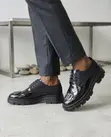 Gucci Loafers za Kitambaa Chenye Mng'ao na Sole Mbili - 1