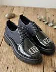 Gucci Loafers za Kitambaa Chenye Mng'ao na Sole Mbili - 2